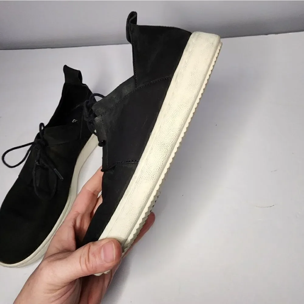 Eileen Fisher Women's Size 6.5 Kipling Tumbled Nubuck Sneakers Black